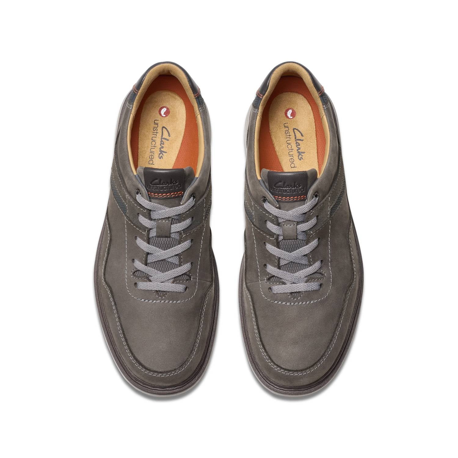 Clarks Men's Un Briley Vibe Oxford Shoes in dark grey nubuck - men's shoe - view 5