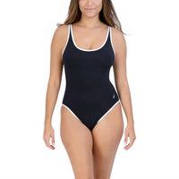 Nautica - Thin Strap Slimming Tummy One Piece Swimsuit