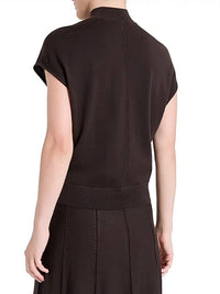 TWP Wren Wool Mock Turtleneck Top in delicioso - women's blouse - alternate view