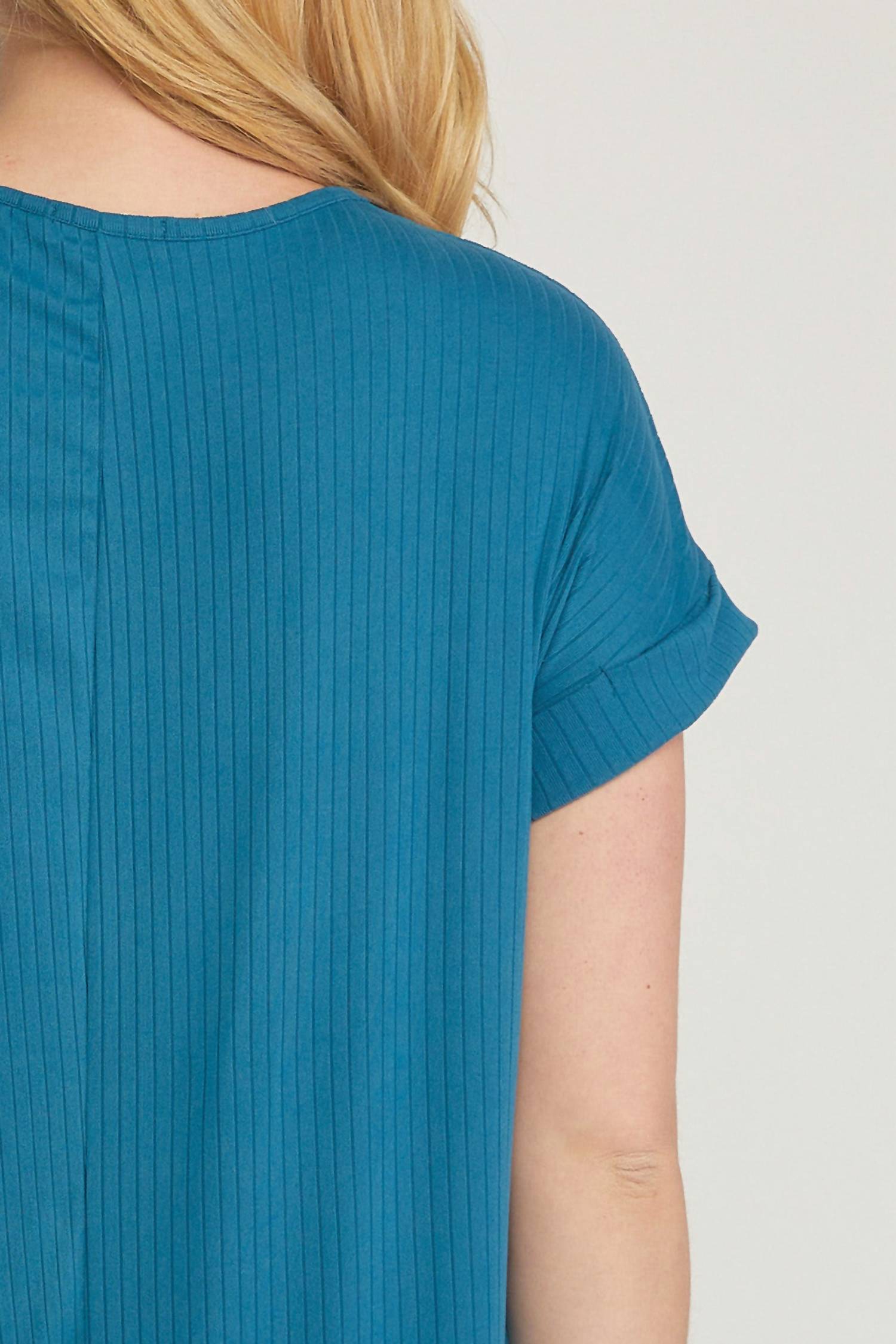 Entro - Ribbed Pocket Midi Dress