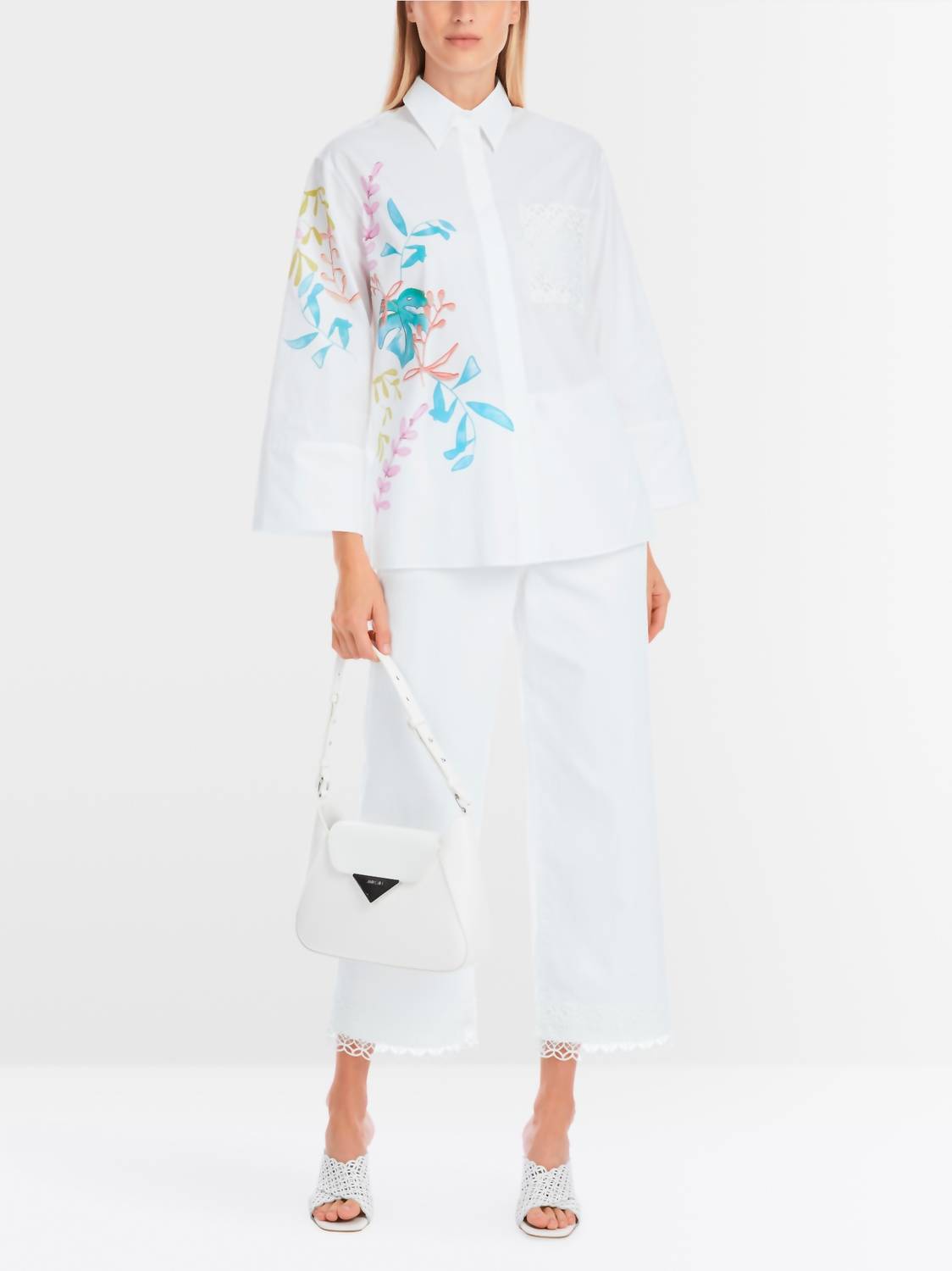 Marc Cain - Organic Cotton Shirt Blouse With Print