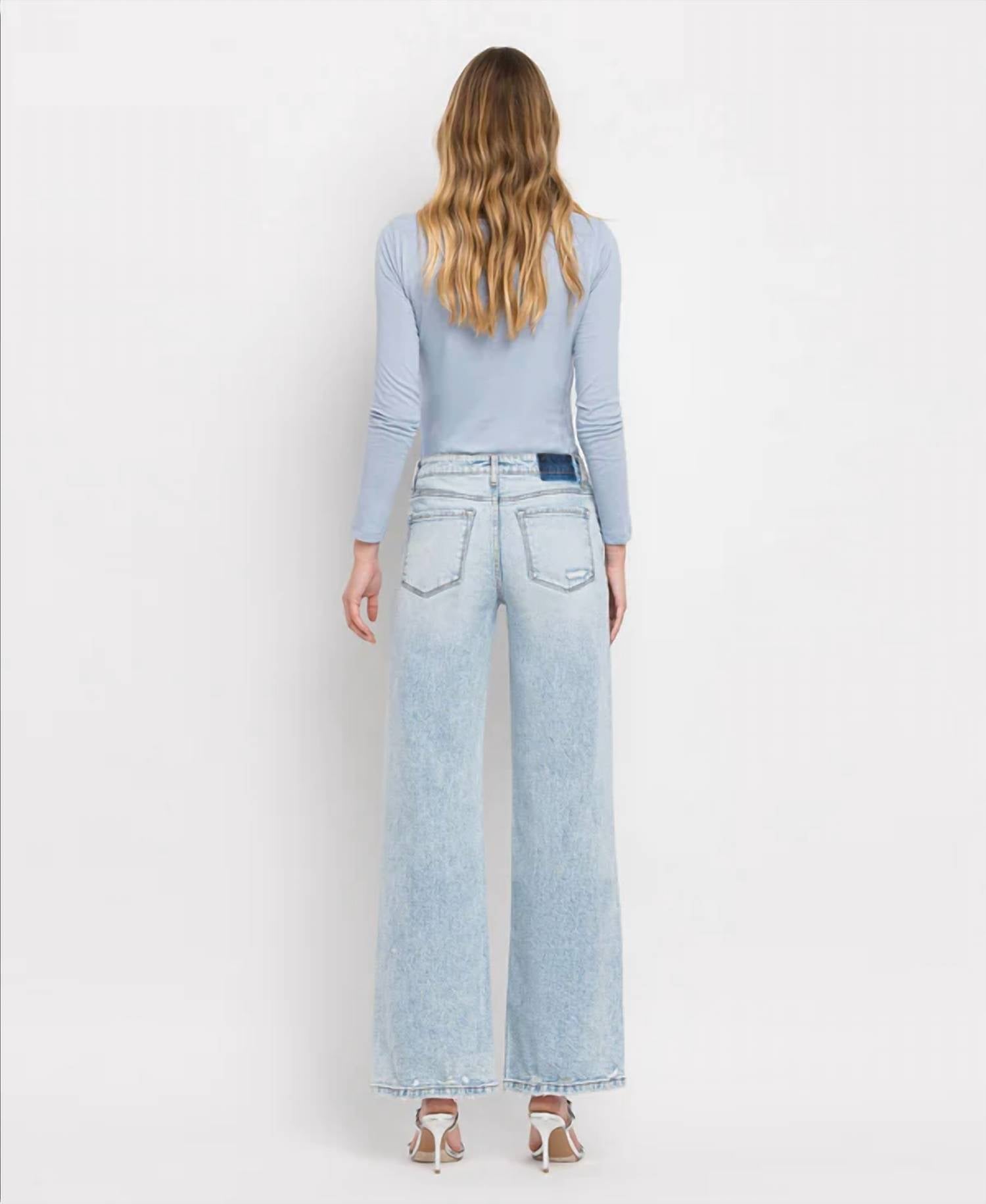Vervet By Flying Monkey - Tummy Control Super High Rise Wide Leg Jeans