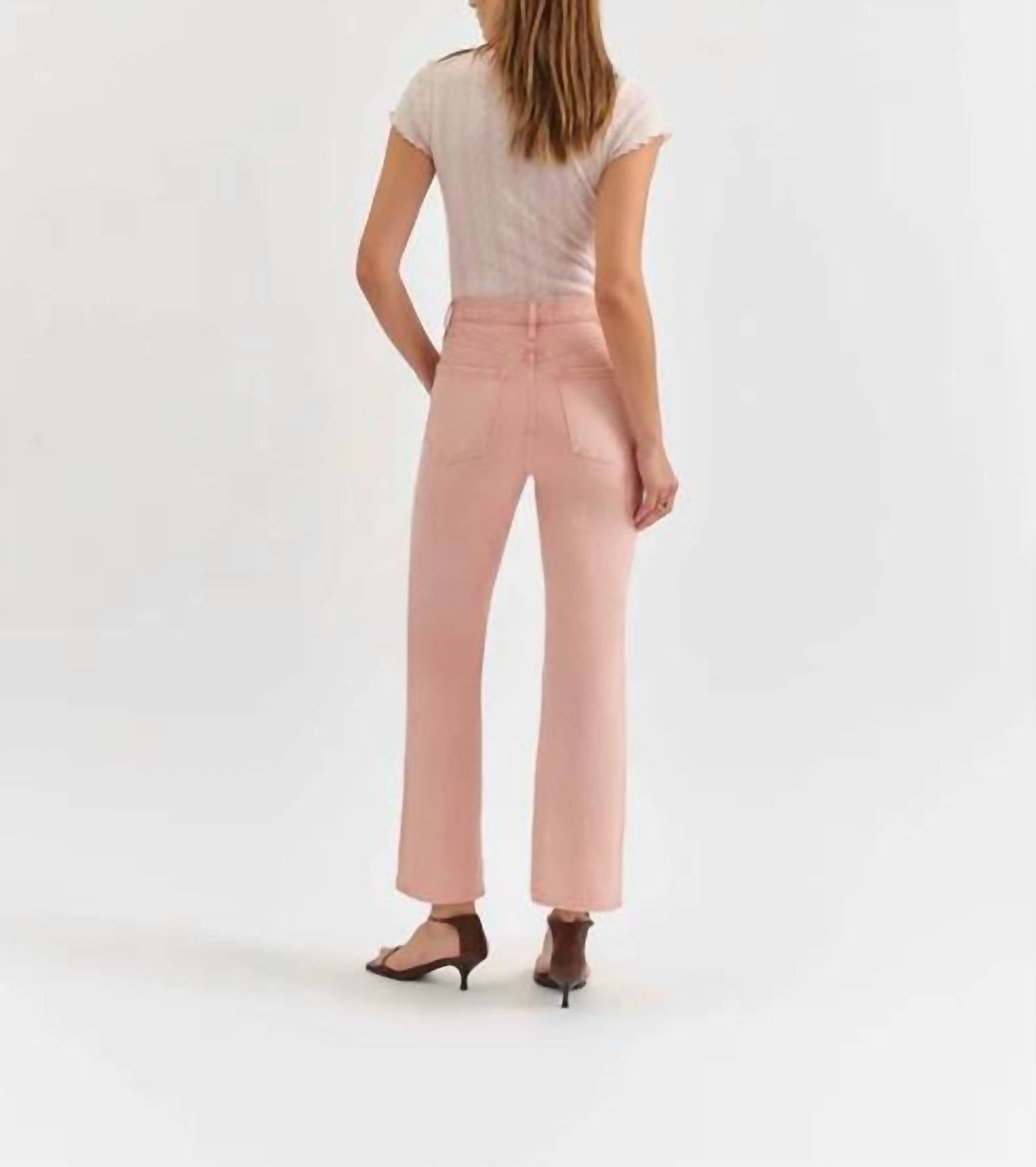 DAZE Soho High Rise Ankle Jeans in rosewater - women's jeans - alternate view