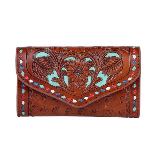 Myra Bags - Women's Tooled Leather Wallet