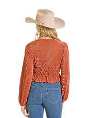 Rock & Roll Denim - Women's Cowgirl Plisse Blouse