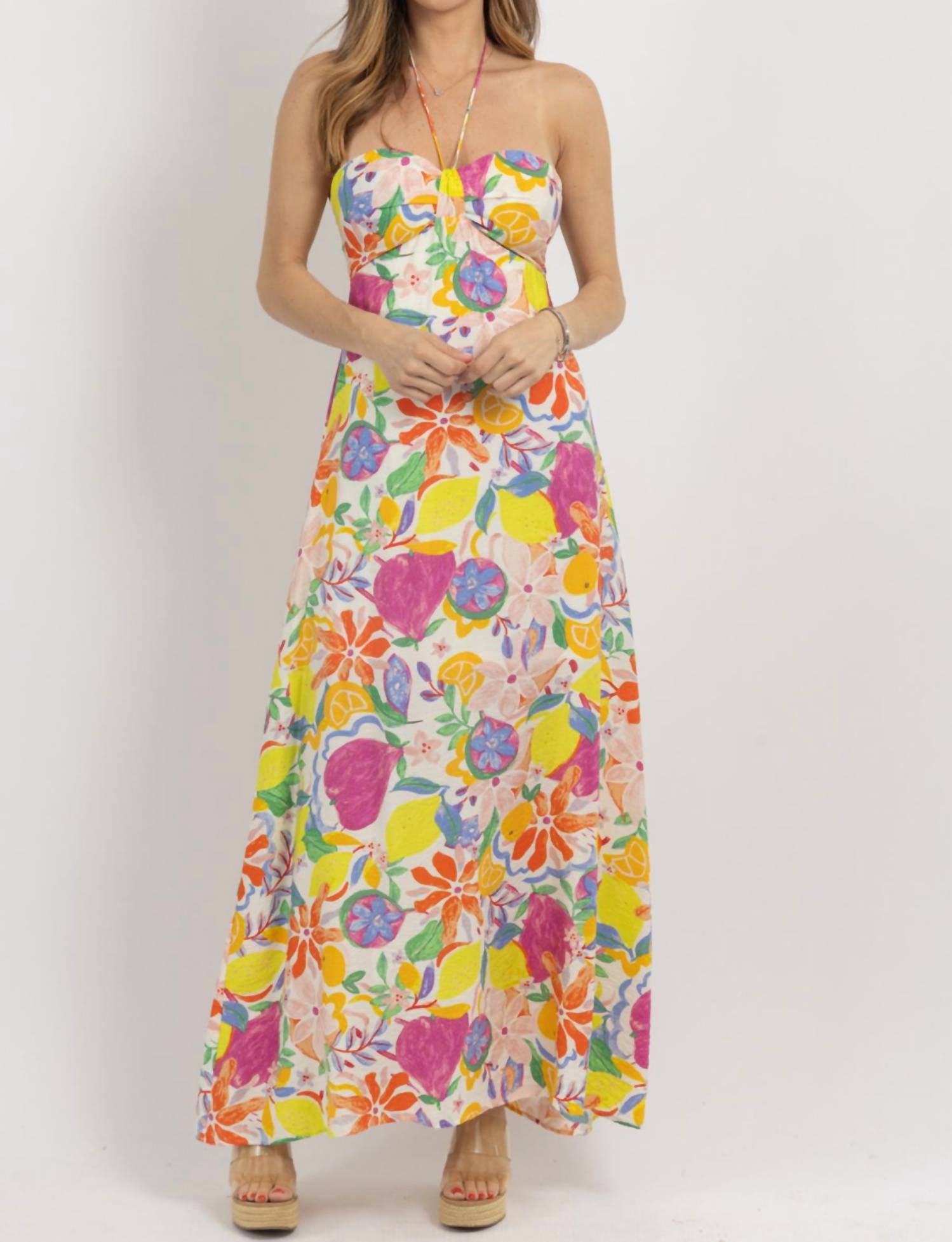 Fore Collection - Fruity Floral Maxi Dress