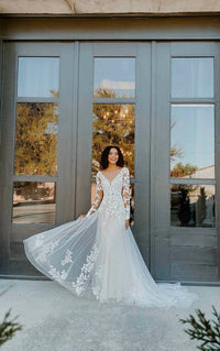 Stella York - Lace Long Sleeve Wedding Dress