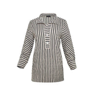 J'Envie/Eli Women's Panama Shirt in black sand - women's shirt