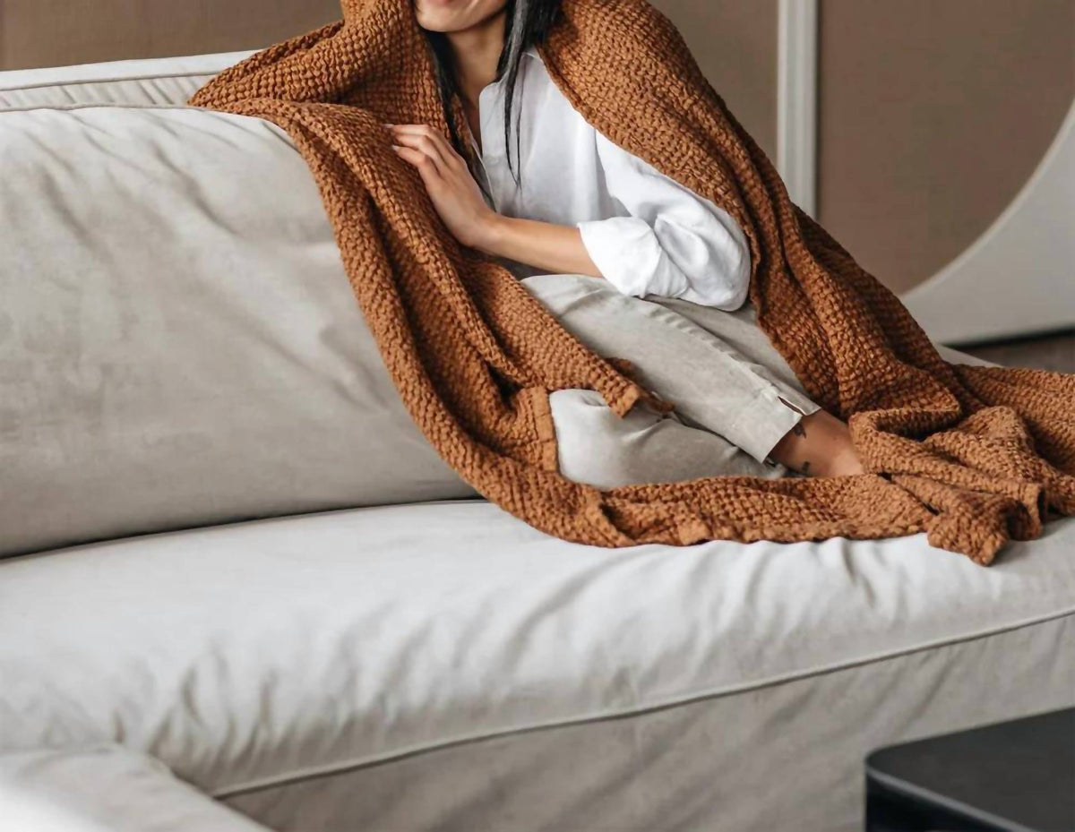Magic Linen - Waffle Throw Blanket