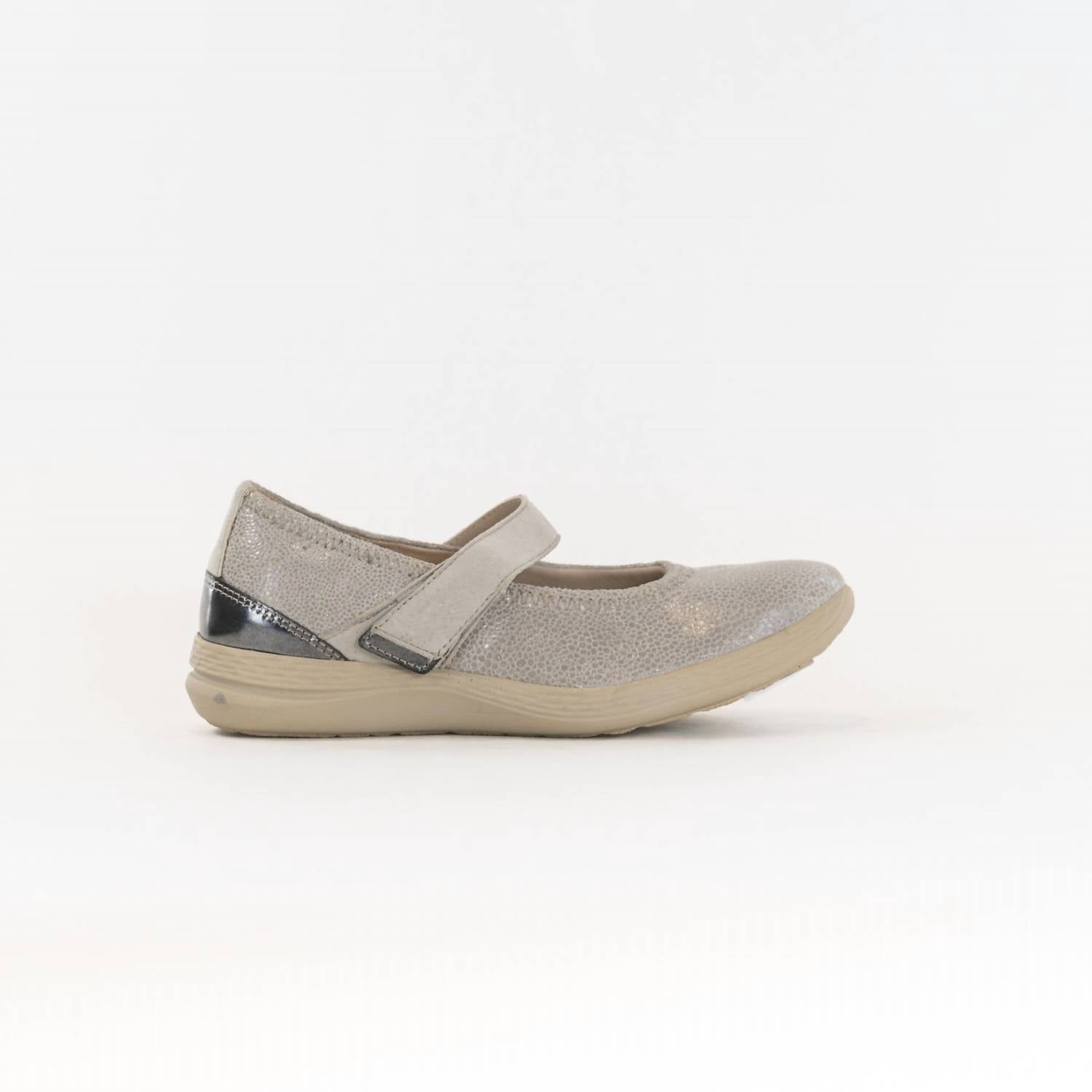 Fidelio Women's Hallux Hi-energy Mary Jane Shoes in stone metallic leather - women's shoe