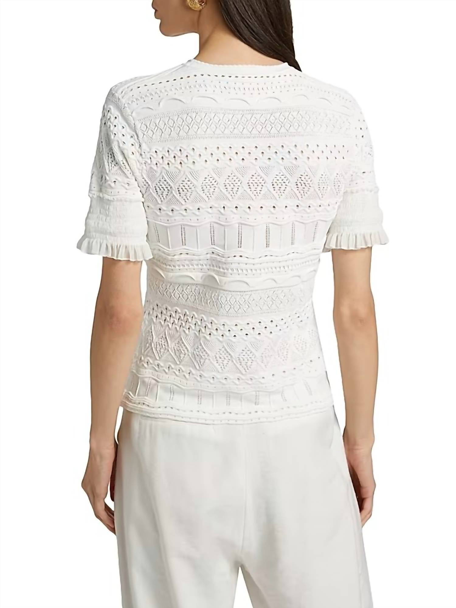 Milly - Smocked Pointelle Top