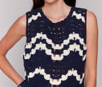 Charlie B - Crochet Sleeveless Crew Neck Cami
