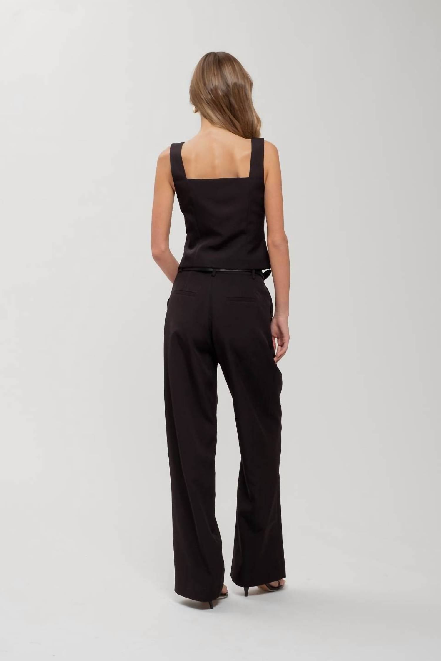 The Workshop Studio - PLEATED WIDE LEG DRESS PANTS