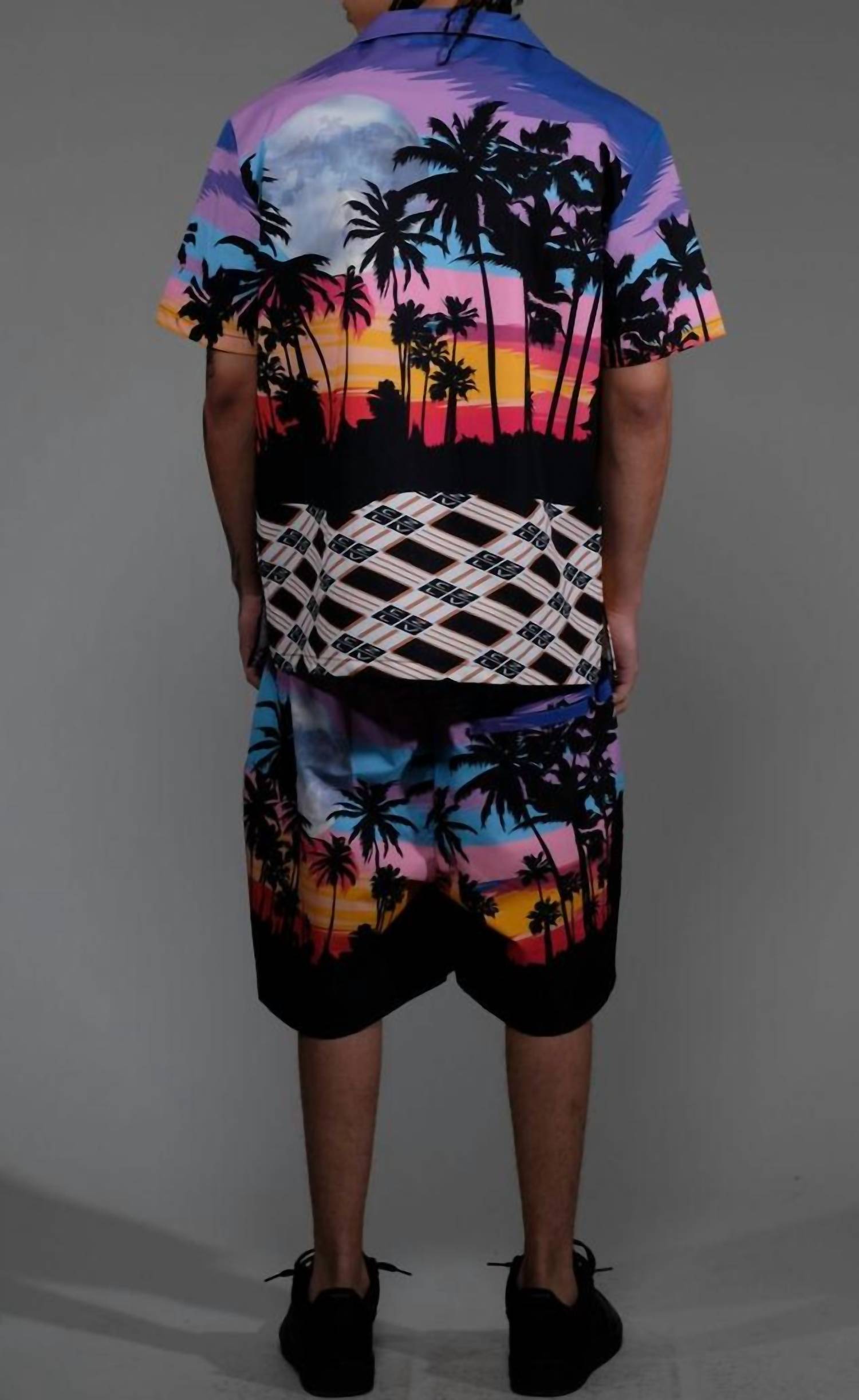 Civilized - Haze Sunset Button Down Short Set