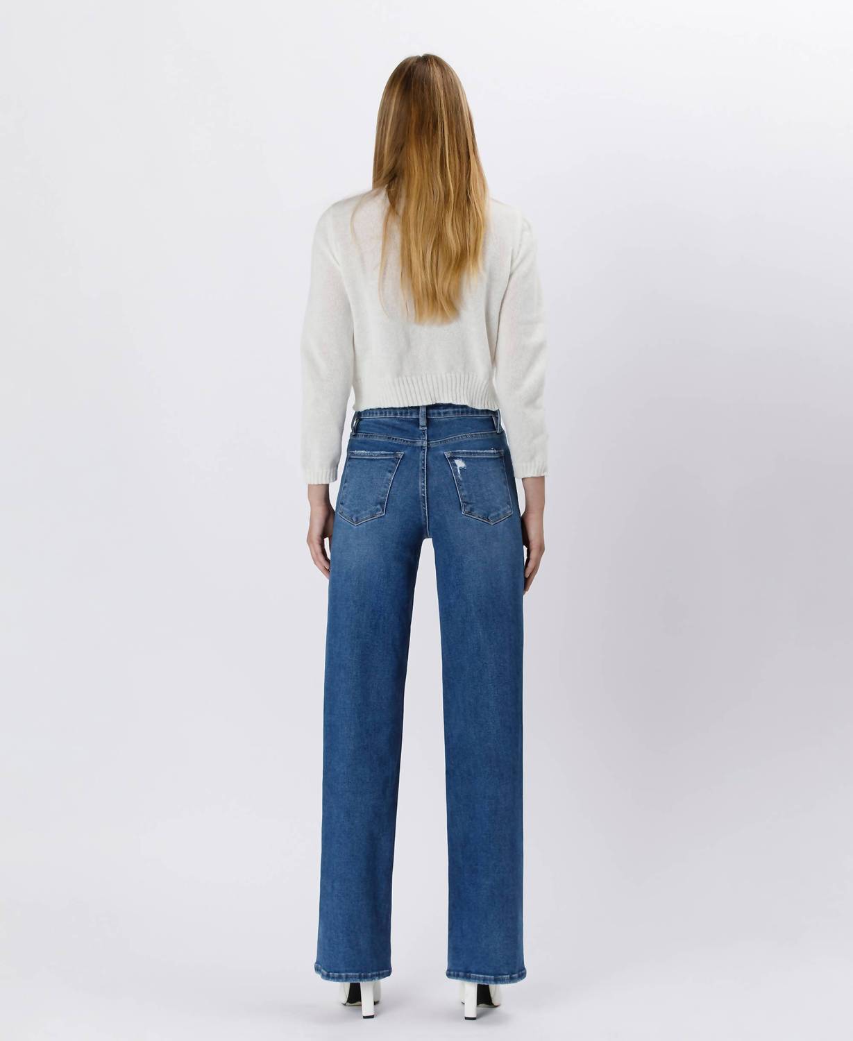 Lovervet - Elle Tummy Control 90's High Rise Wide Leg Jeans
