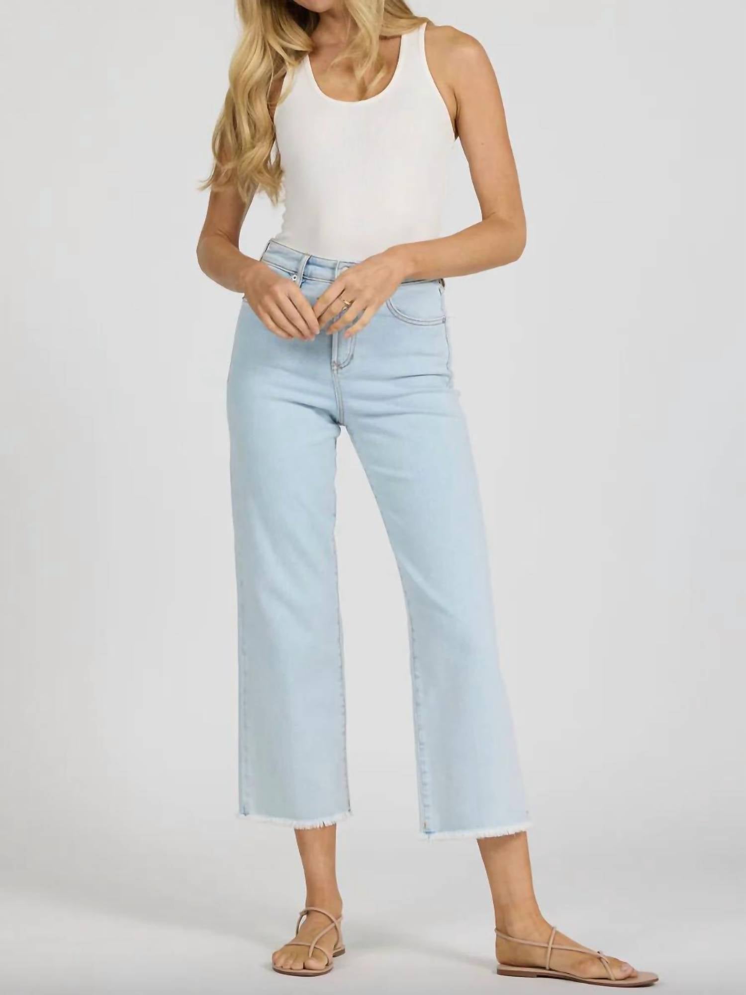 Dear John Denim - Holly High Rise Raw Hem Cropped Jeans