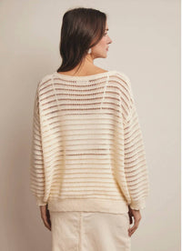 Listicle - Open Knit Sweater Top