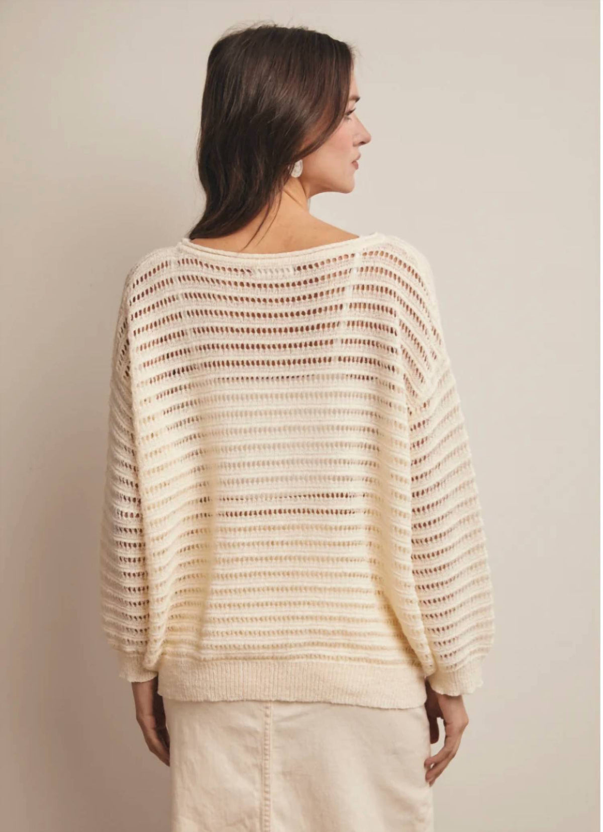 Listicle - Open Knit Sweater Top