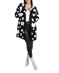 Love Token - Hearts Long Sleeve Cardigan