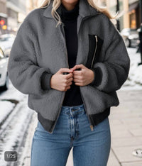 Heimish Usa - Long Sleeve Collar Sherpa Jacket
