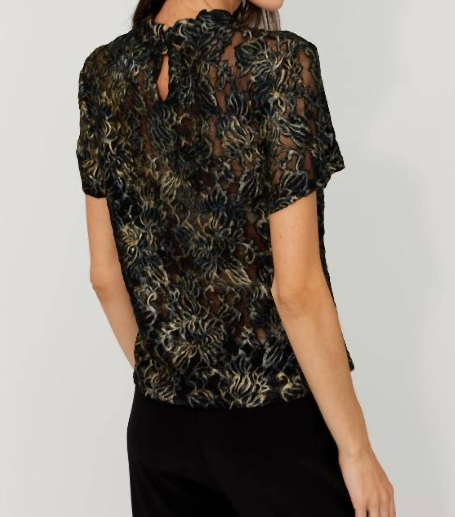 Frank Lyman - Floral Emroidered Lace Top