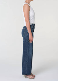AGOLDE Harper Straight Jeans - Petite in tempo - women's jeans - detail view