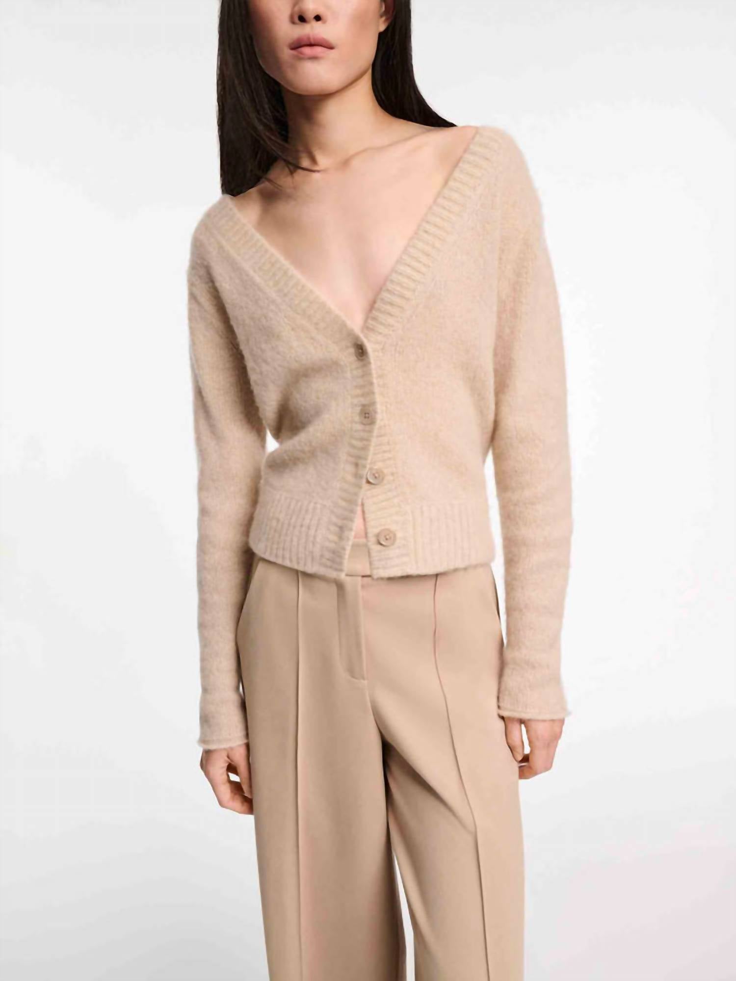 DOROTHEE SCHUMACHER Fluffy Luxury Cardigan in beige - women's cardigan
