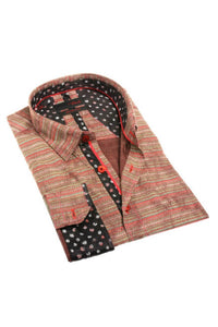 Eight X - Knit Style With Contrasting Trim Button Down Shirt