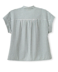 Cartolina Nantucket Margo Short Sleeve Shirt in moss - women's shirt - view 4