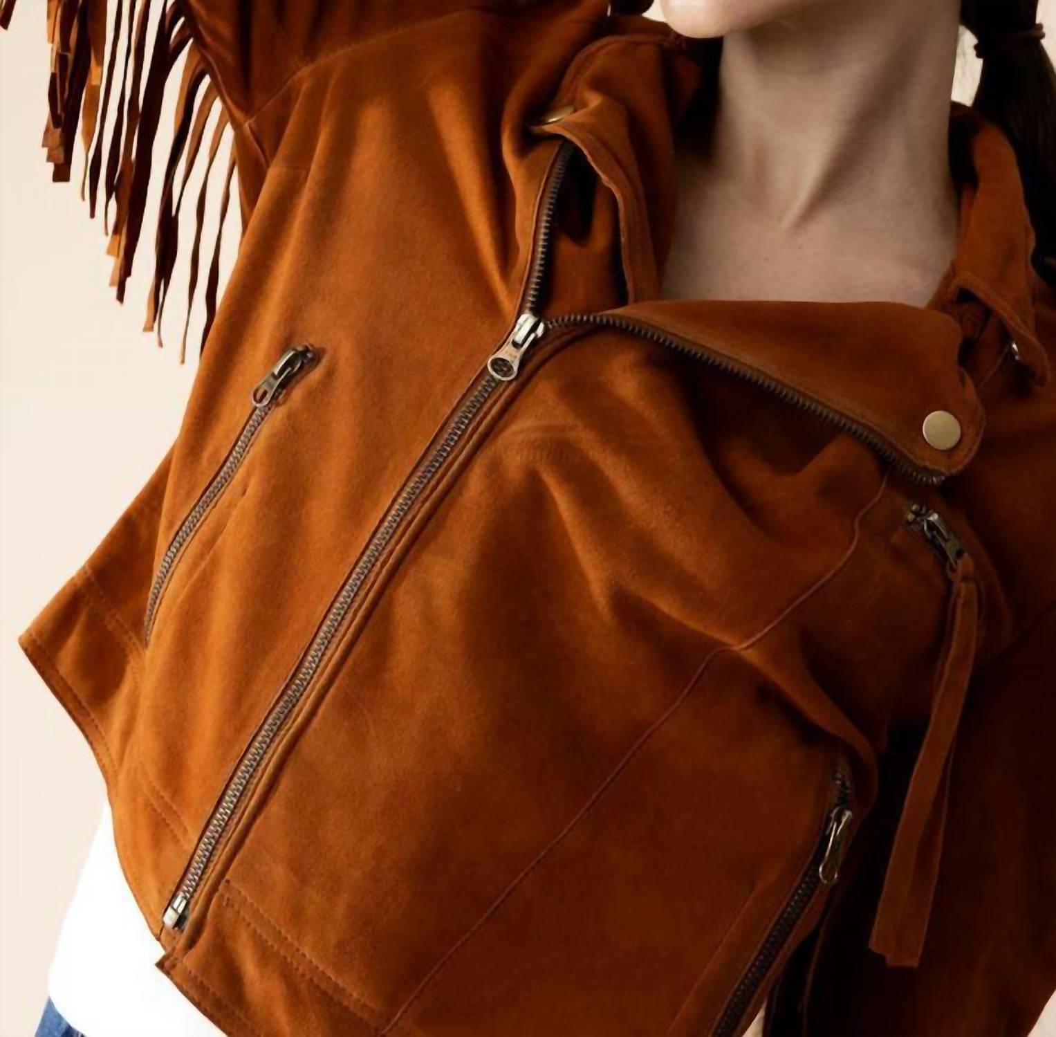 Jakett - Tina Fringe Leather Jacket