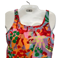 Adidas - Women's Open Back Farm Palm Tree Beach One Piece Swim Suit