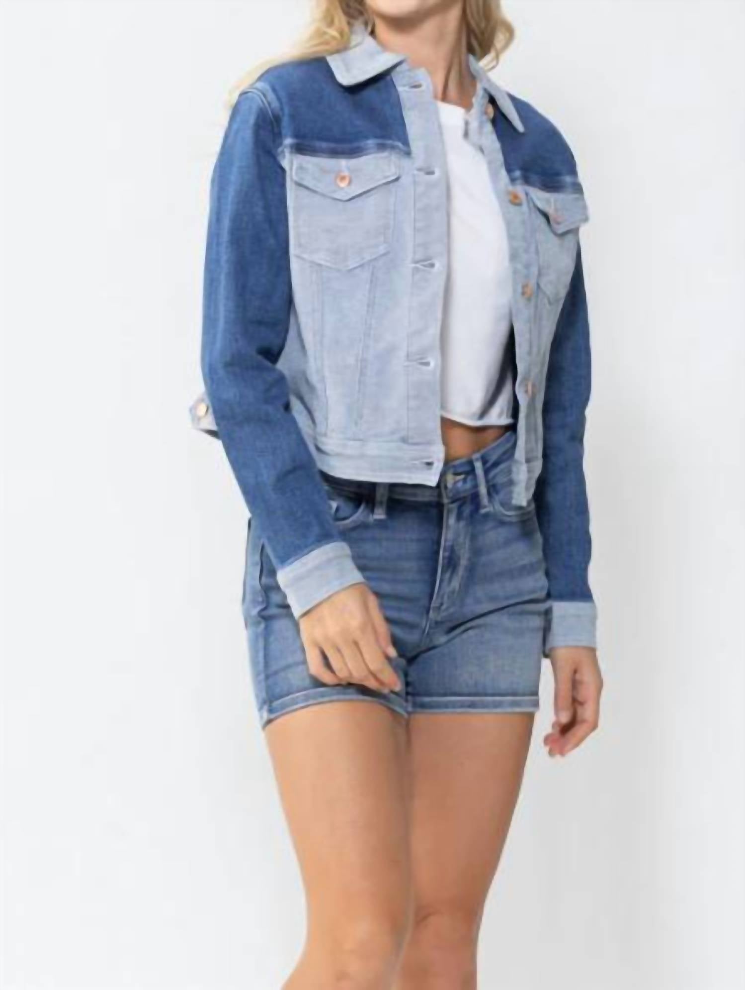 Judy Blue - Color Block Demin Jacket