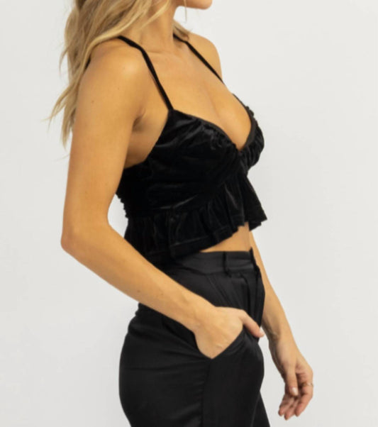 RUCHED CROPPED TOP