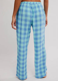 Free People Be Mine Pants in blissful blue combo - women's pants - detail view