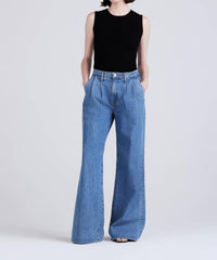 Derek Lam 10 Crosby High Rise Pleated Trouser in carlisle - women's pants