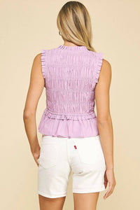 Pinch - Charlotte Tie-front Smocked Top