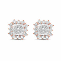 Diana M Jewels - Women's Radiant Lab-Grown Diamond Stud Earrings (9.00 Ct TCW) - Elegant Plus