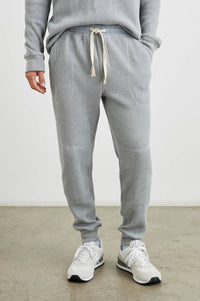 Rails Cooper Sweatpant in heather grey - men's pants - detail view