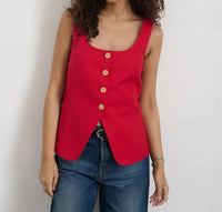 Alex Mill - Soho Scoop Linen Cotton Vest