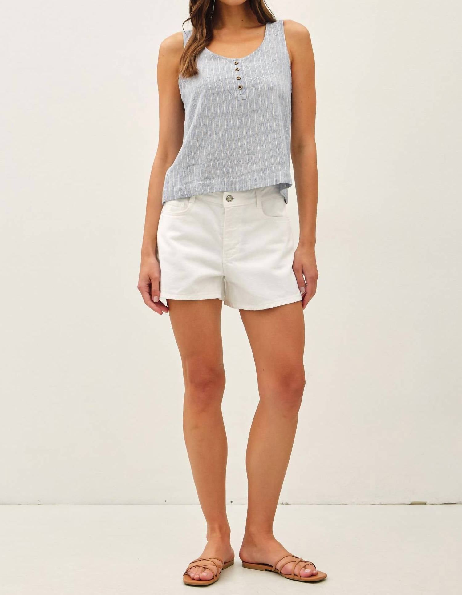 Be Cool - Victoria Linen Blend Tank Top