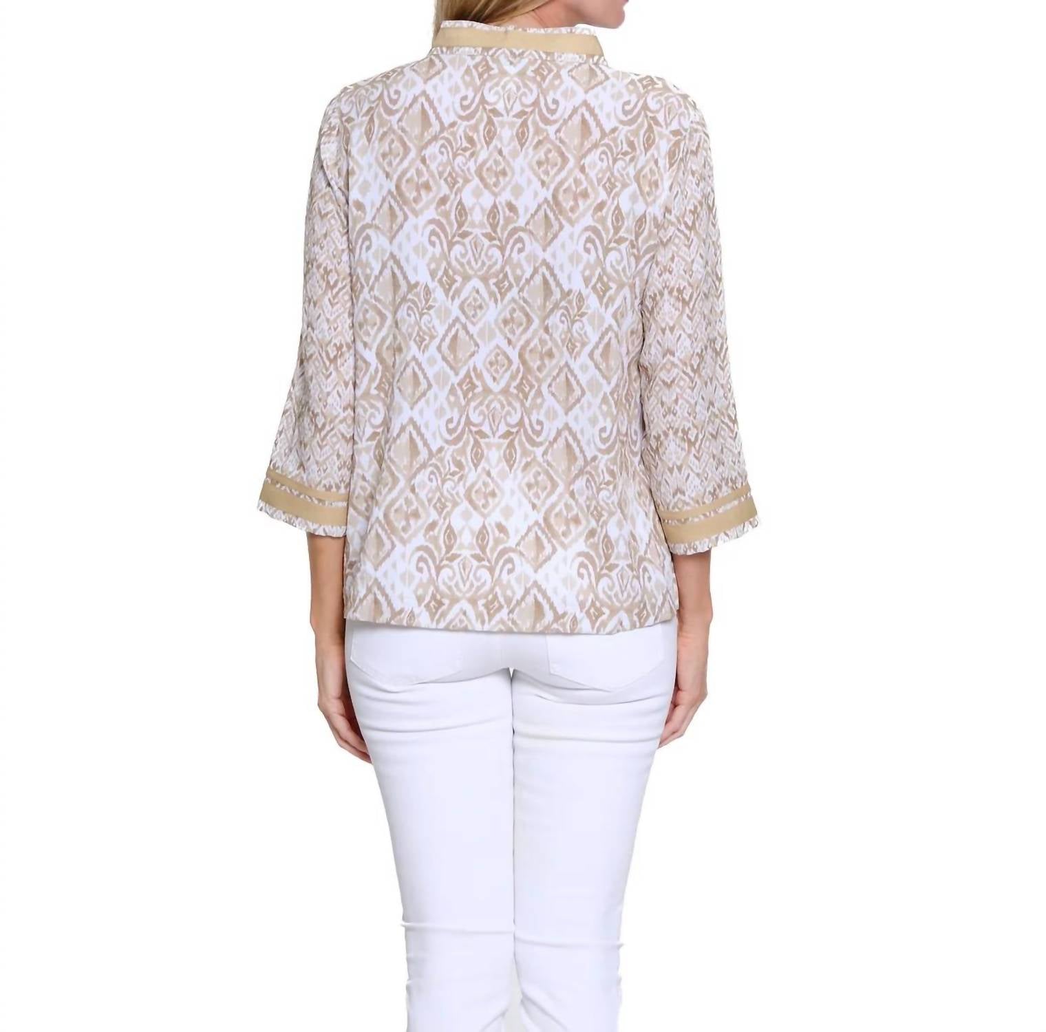 Multiples - Neutral Territory Notch Neck Top