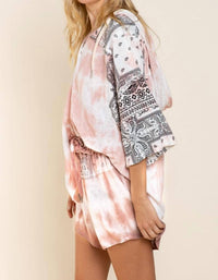 Pol - Paisley Mixed Print Top