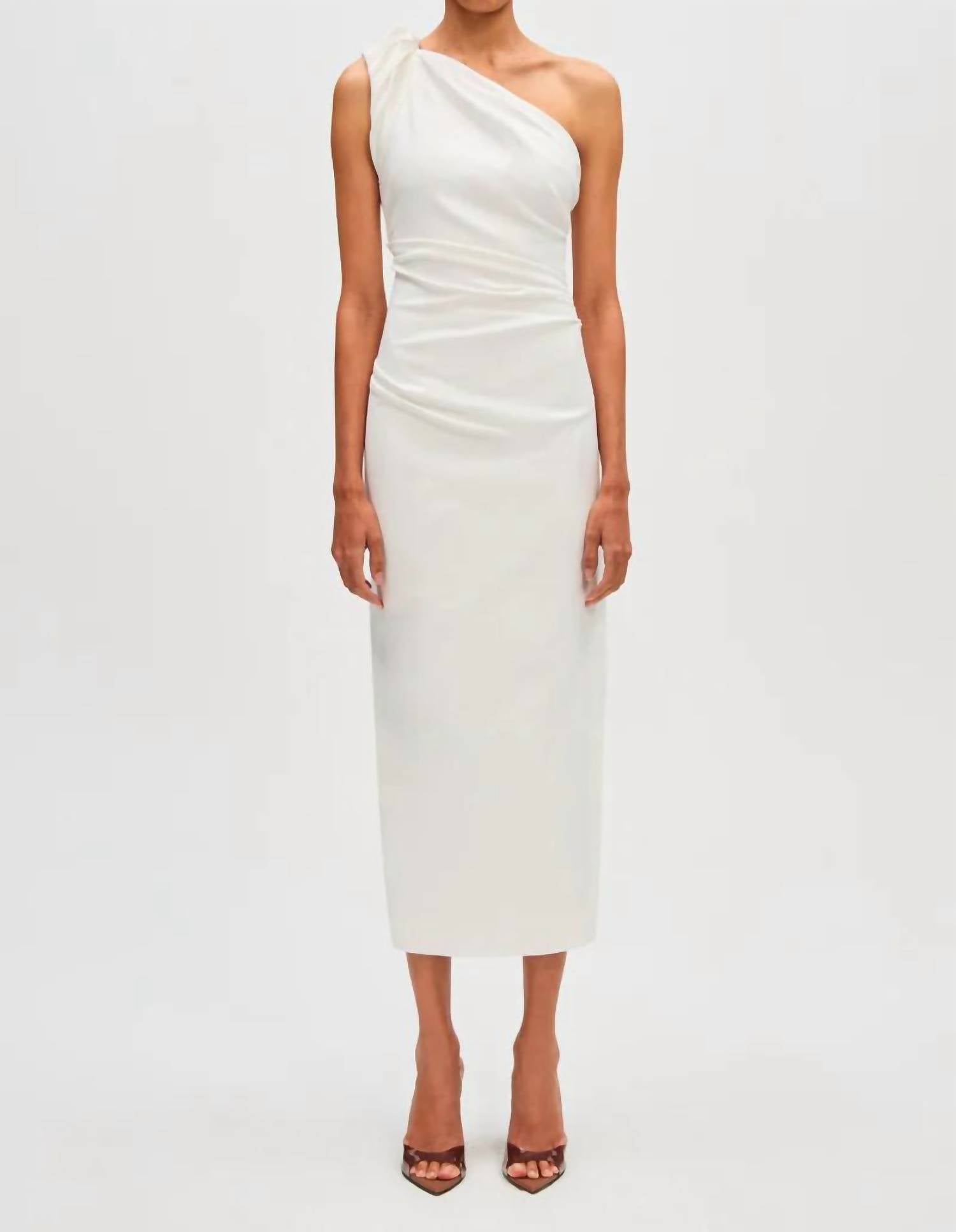 Misha - Aubree One Shoulder Midi Dress