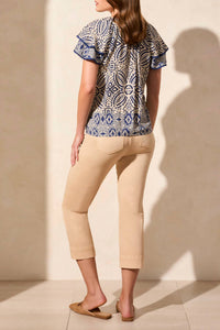 Tribal - Flutter Sleeve Blouse