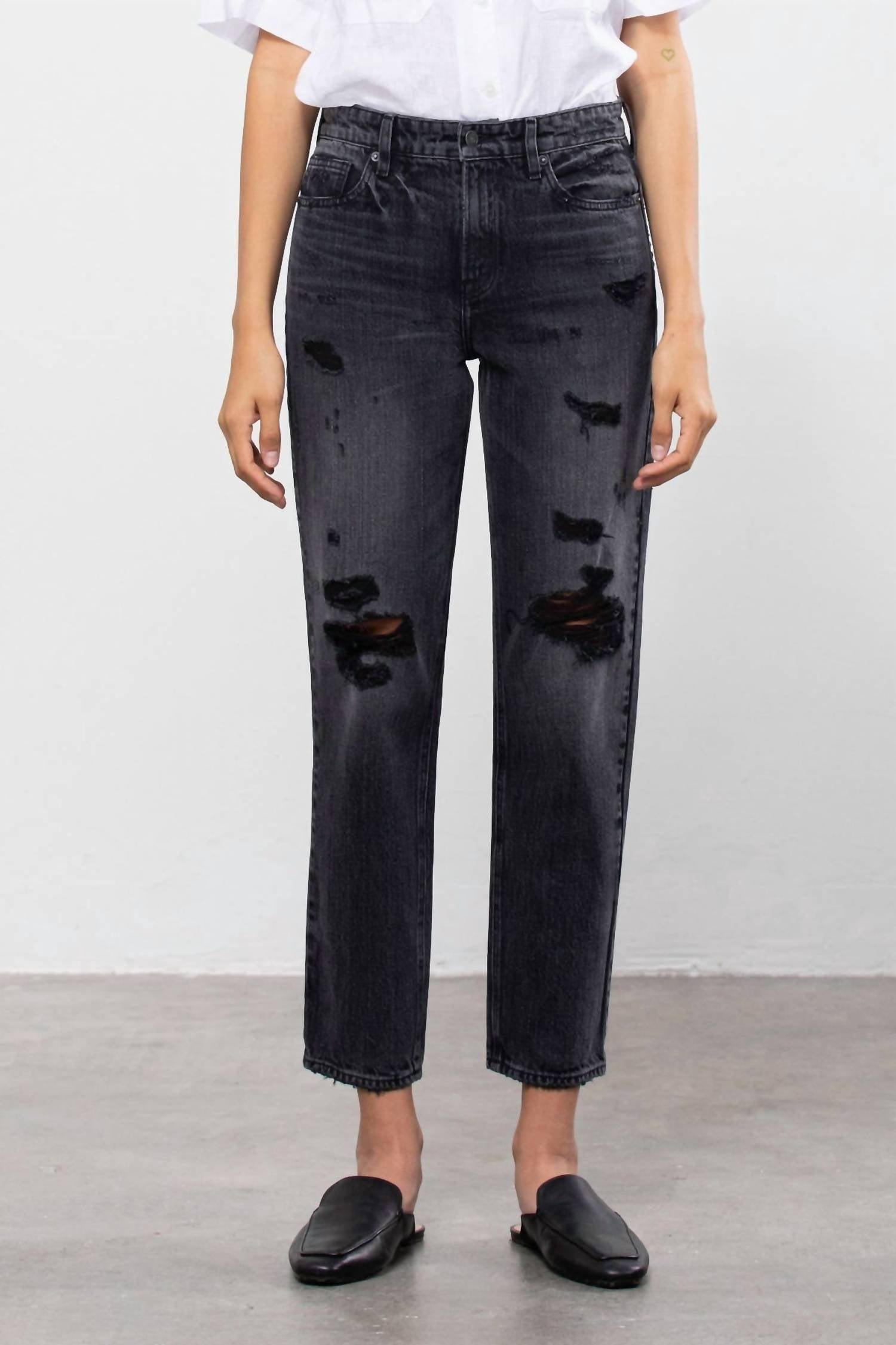 Hidden - Bailey Distressed Straight Leg Jeans