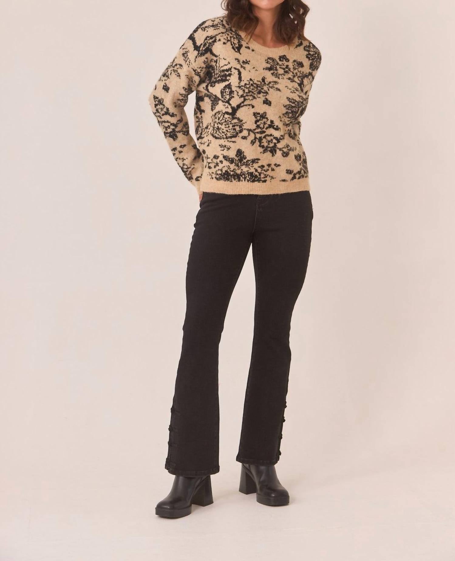 Nekane Nkn - Floral Jacquard Knit Sweater