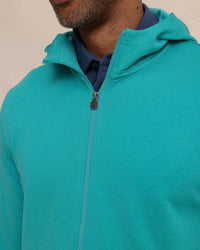 SOUTHERN TIDE Schooner Full-Zip Hoodie in spruce shade - men's shirt - view 10