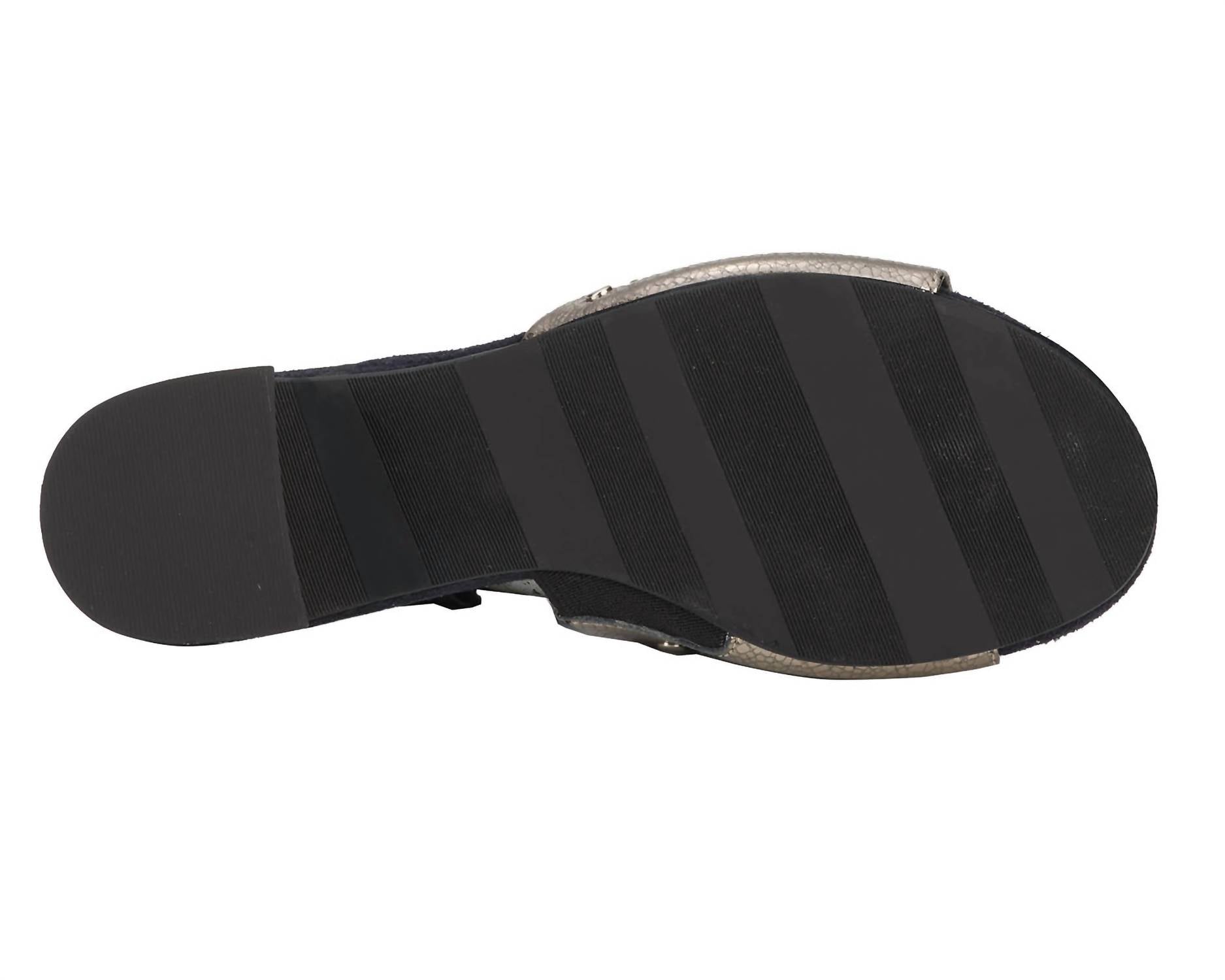 Ros Hommerson Women's Bizzy Slip-on Sandal in pewter - women's sandal - detail view