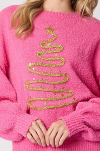 Peach Love - Tinsel Tree Sweater