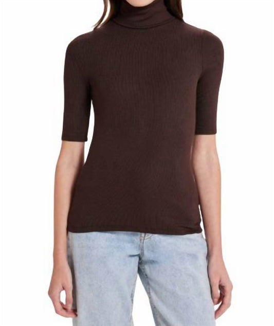 Goldie Tees - RIBBED HALF SLEEVE TURTLENECK